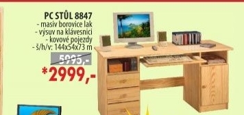 PC stůl 8847 lak