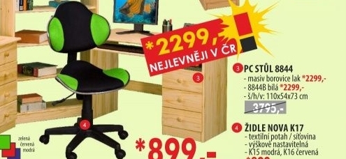 PC stůl 8844 lak nebo bílý