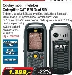 Odolný mobilní telefon Caterpillar CAT B25 Dual SIM