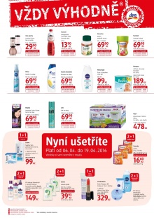 akční leták dm drogerie 6.4.2016-4.5.2016