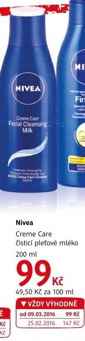 Mléko pleťové čisticí Creme Care Nivea