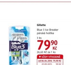 Jednorázová holítka pánská Ice Gillette Blue 3