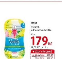 Jednorázová holítka dámská Gillette Venus Tropical