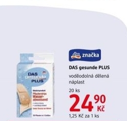 Náplast voděodolná Das gesunde Plus
