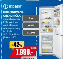 BIAAA 13P X CHLADNIČKA KOMBI.INDESIT