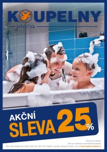 akční leták KOUPELNY Ptáček 6.4.2016-31.5.2016