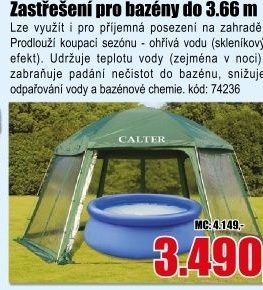 Zastřešení bazénu Calter