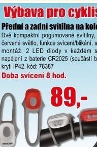Svítilna na kolo SENCOR 2 xSLL 90