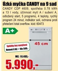 Myčka CANDY CDP 4609 EVO Space