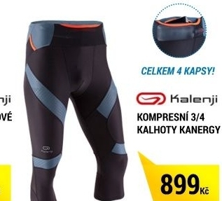 běžecké 3/4 kompresní kalhoty kynergy