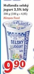 Bílý jogurt selský Hollandia