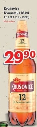 Pivo světlý ležák 12° Krušovice