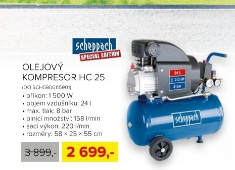 Olejový kompresor HC 25