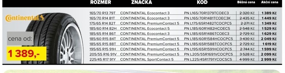 Continental 165/70 R13 79T