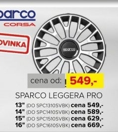 Kryty kol SPARCO LEGGERA PRO 13, stříbrná/černá