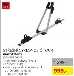 Střešní cyklonosič TOUR