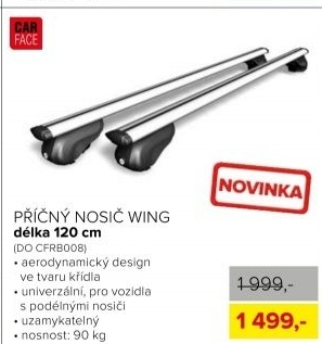 Příčný nosič WING 120cm