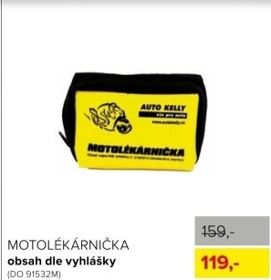 Motolékárnička - obsah dle vyhlášky