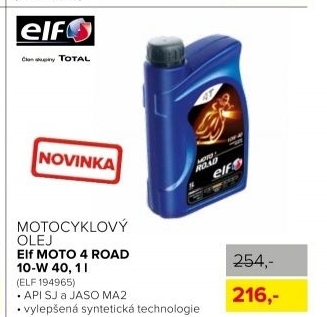 Motocyklový olej Elf MOTO 4 ROAD 10W40 1L