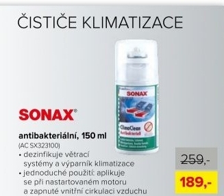 Čistič klimatizace Sonax