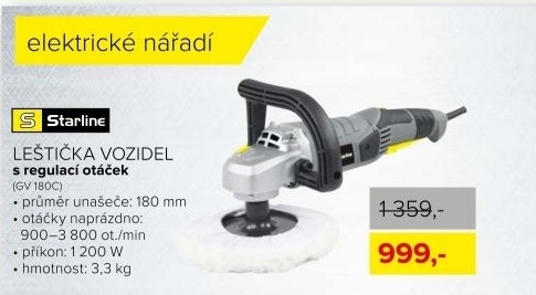 Leštička vozidel s regulací Starline