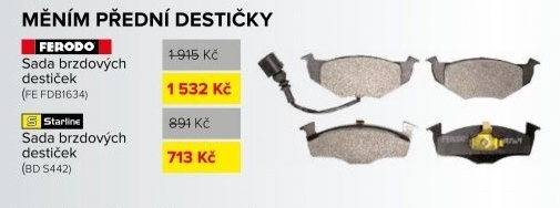 Brzdové destičky FERODO PREMIER