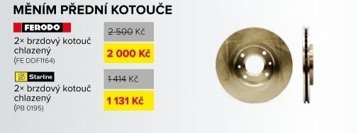 Brzdový kotouč FERODO chlazený
