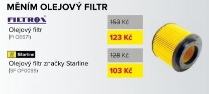 Olejový filtr FILTRON