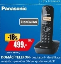 KX TG1611FXH DECTPANASONIC