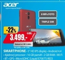 Liquid E700 TS QC 5IPS 2GB 16GB RED ACER