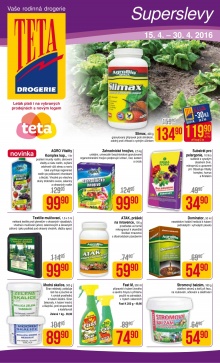 akční leták Teta drogerie 15.4.2016-30.4.2016