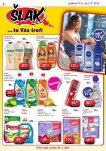 akční leták Šlak drogerie 19.4.2016-3.5.2016