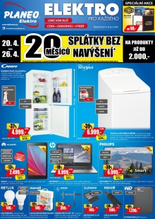 akční leták Planeo Elektro 20.4.2016-26.4.2016