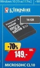 MicroSDHC 16GB CL10 SP SDC10G2 KINGSTON