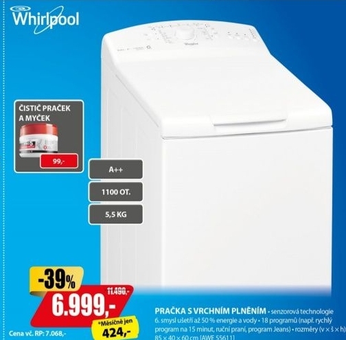 AWE 55611 PRAČKAWHIRLPOOL