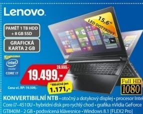 FLEX2 Pro 15,6 i7 8G 1T+8G 2GB W8 LENOVO