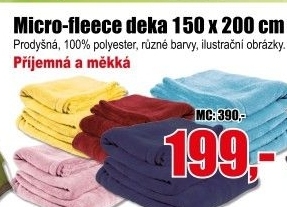 Deka 150x200 cm soft, micro-fleece
