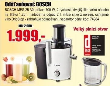 Odšťavňovač BOSCH MES 25 A0