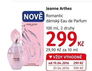 Parfémovaná voda dámská Romantic Jeanne Arthes