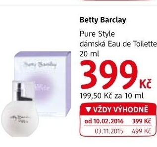 Toaletní voda Pure Style Betty Barclay