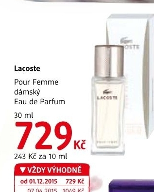 Parfémovaná voda dámská Pour Femme Lacoste