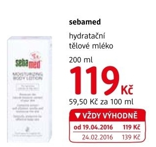 Tělové mléko hydratační Sebamed