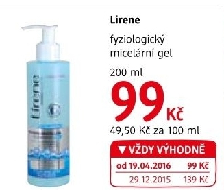 Micelární gel Lirene
