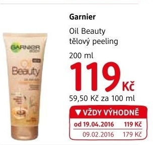 Peeling tělový Oil Beauty Garnier