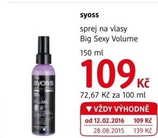 Sprej na vlasy Syoss
