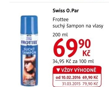 Šampon suchý Swiss O-Par
