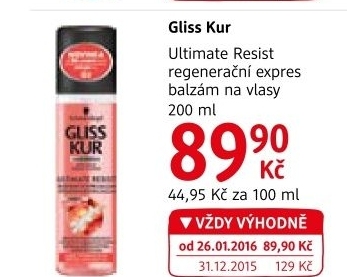 Balzámy na vlasy ve spreji Expres Gliss Kur Schwarzkopf