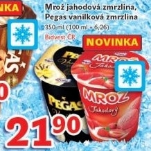 Zmrzlina v kelímku Mrož Prima