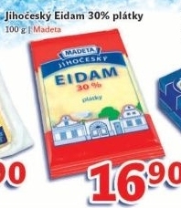 Sýr Eidam Jihočeský 30% Madeta