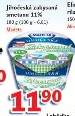 Smetana zakysaná JihočeskáMadeta 11%
